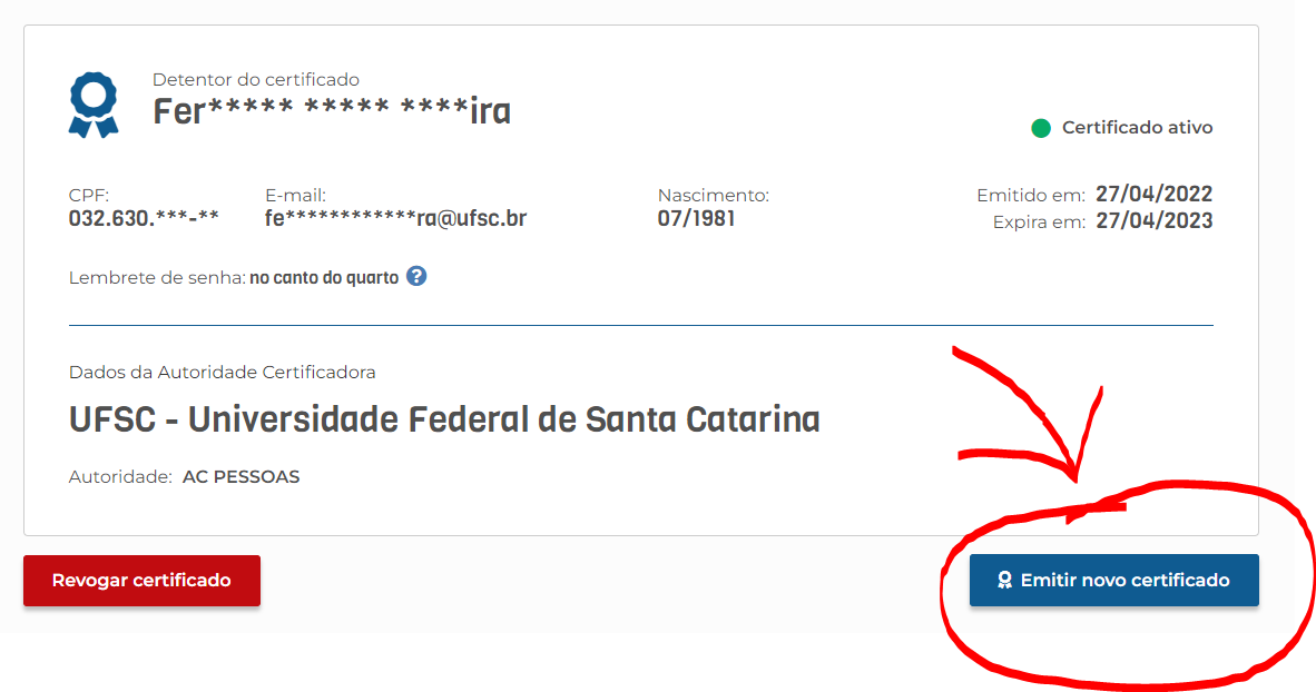 Conferência de dados para emissão